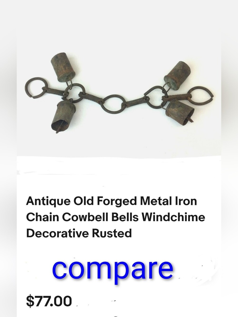Vintage hand-forged Kutch bells - Picture 10 of 10